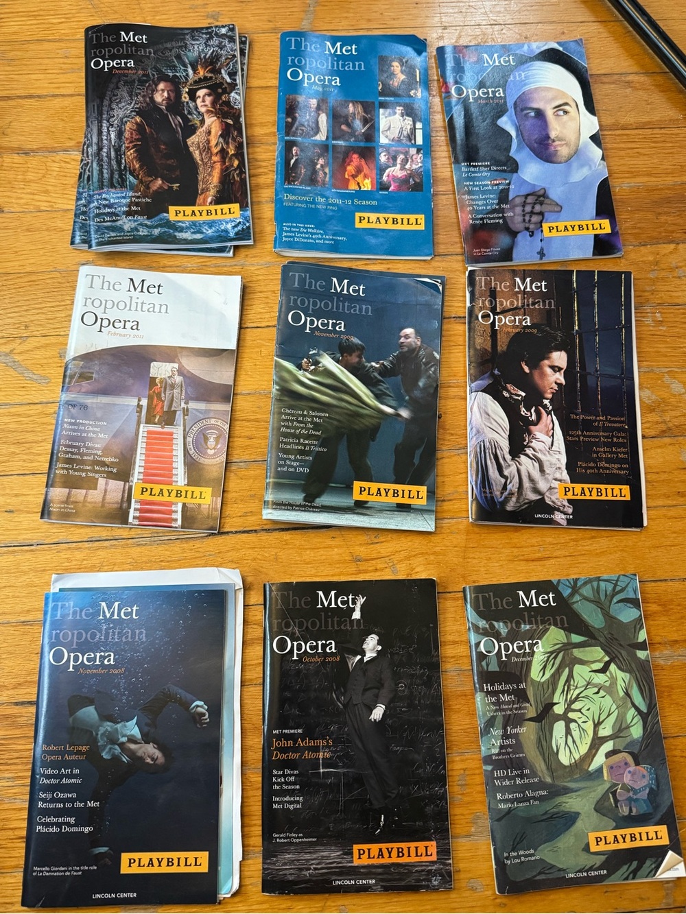 Metropolitan Opera playbills 2007-2011